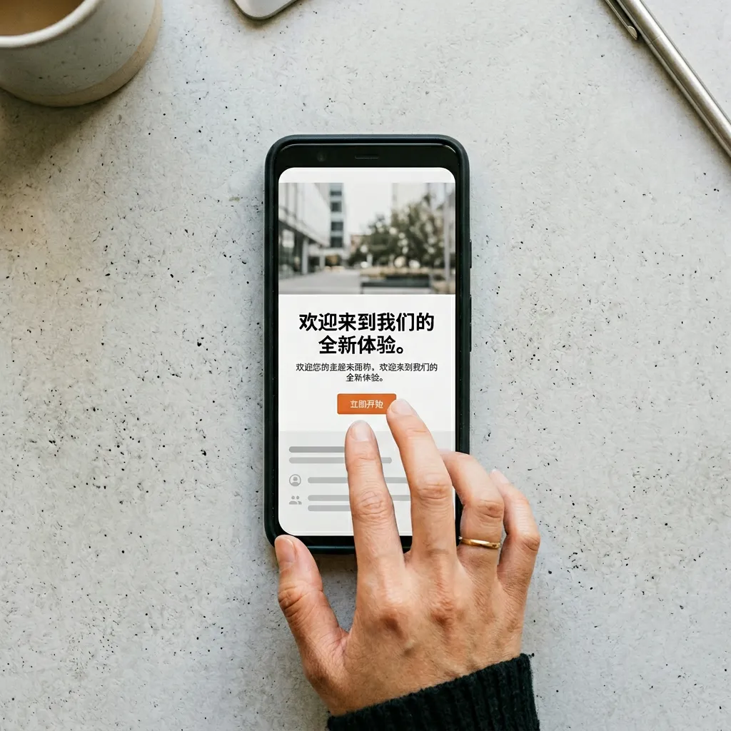A Chinese reader scrolling past a website that loads but doesn’t land