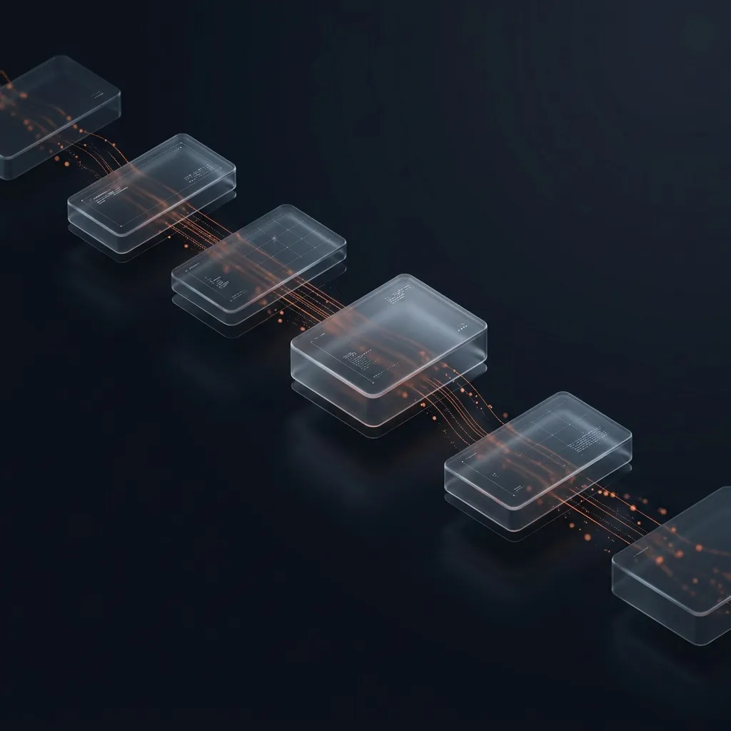 Modules of a website moving through the migration pipeline